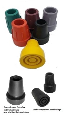 Ossenberg Gummikapsel Stockkapsel mit Stahleinlage versch. Farben Größen 16-27mm