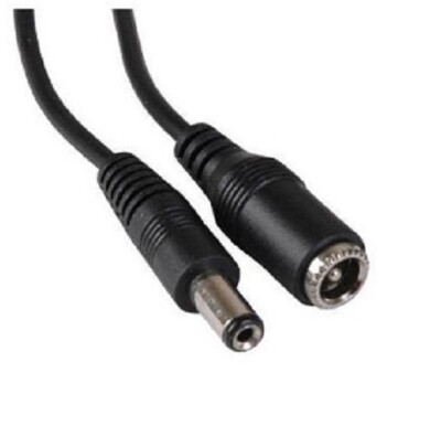 Male to female DC extender cable with 2.1 mm  jack plugs (25 feet long)