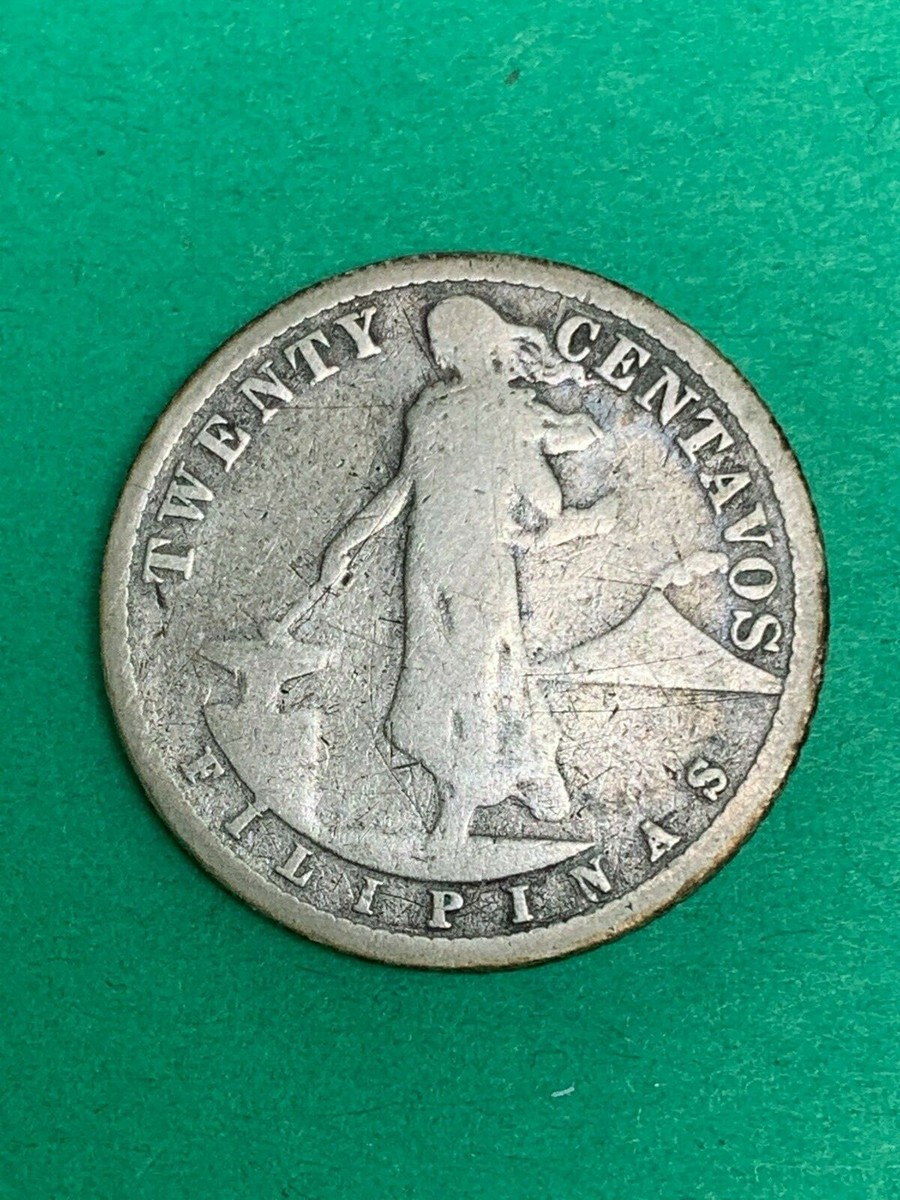 アメリカ領フィリピン 1905年 S 20Centavos 銀貨 1905-S USA