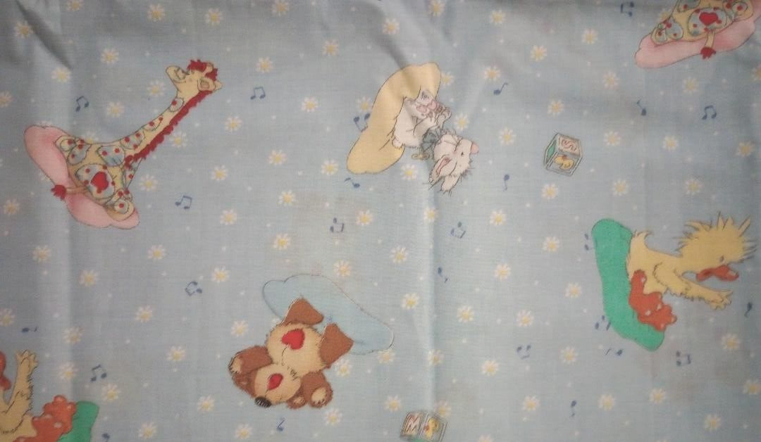 Suzy's Zoo Giraffe Fun Fabric Character Blue 22x8.5 Inch New USA Seller