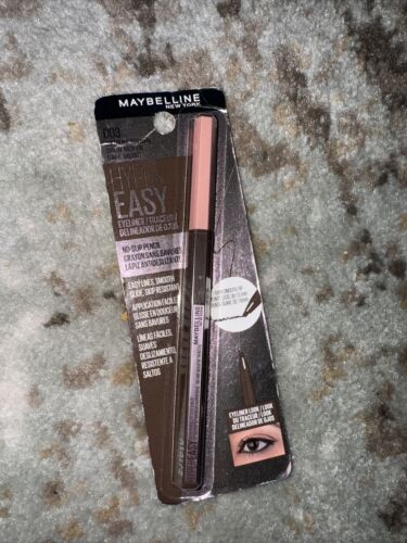 Maybelline New York Hyper Easy No Slip Pencil Eyeliner Makeup, Medium Brown 003 - Picture 1 of 2