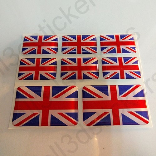 Pegatinas Reino Unido Gran Bretaña UK Pegatina Bandera Adhesivo 3D Relieve - Imagen 2 de 3