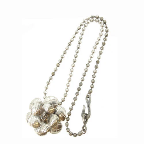 Collana Chanel Ciondolo Camelia Argento Donna