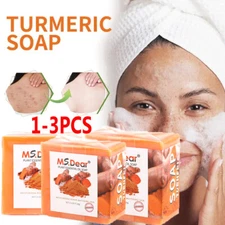 Tumeric Soap, For Skin Lightening, Anti Acne Skin Cleansing Soap Bar Dark Spots