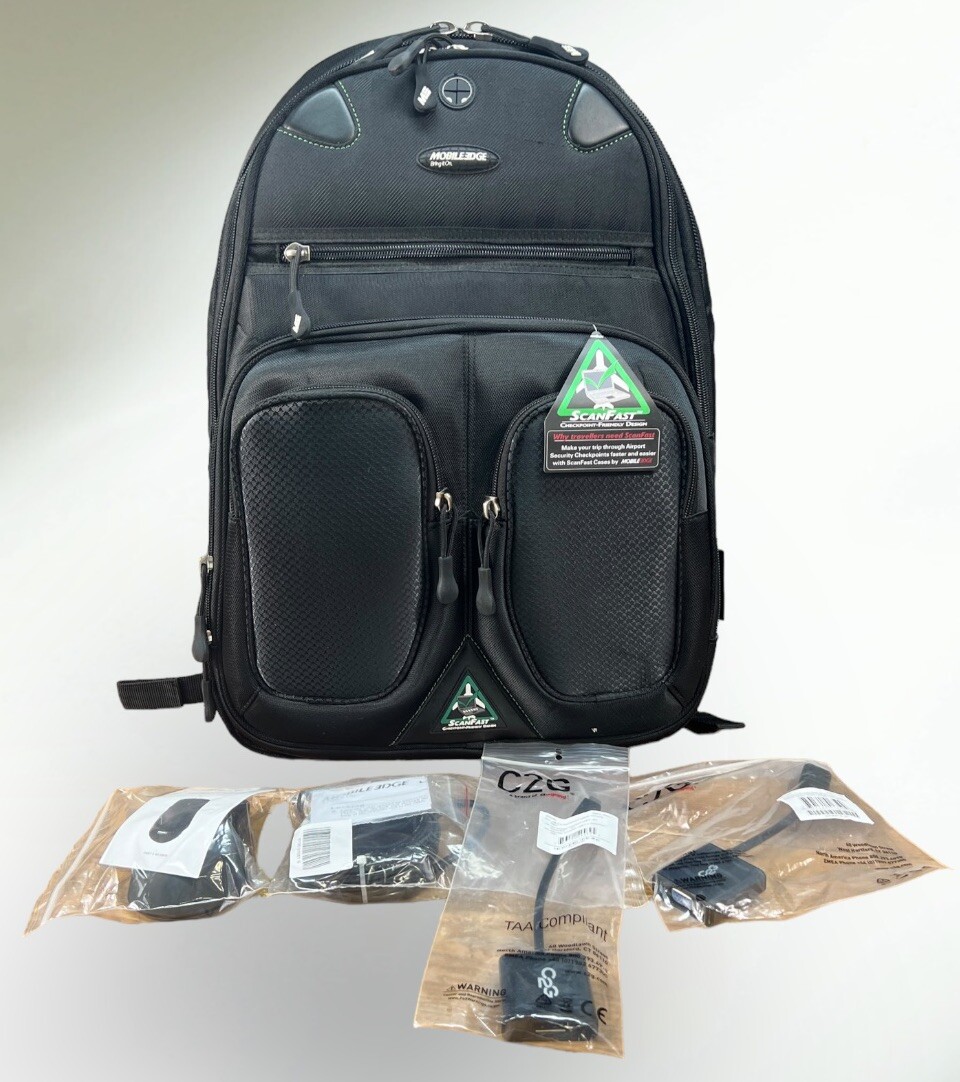 Backpack BLACK Laptop Mobile Edge ScanFast Checkpoint ECO Friendly  Accessories