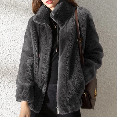 Damas Abrigo Cárdigan Prendas de abrigo Invierno Cálido Manga Larga Mujeres Informal Cuello alto - Imagen 4 de 39