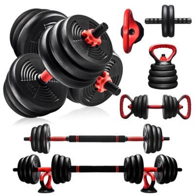 in Dumbbell Barbell Kettlebell Set 45LB Adjustable Free Weights