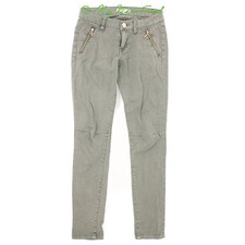 Love Fire Nordstrom Juniors Skinny Jeans 0 Zip Detail Army Green Casual EUC B2