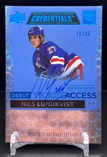 2021-22 UD Credentials - Nils Lundkvist #DTAA-NL - Debut Ticket Access Auto /35