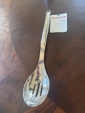 Stainless Steel Kitchen Slotted Spoon Polished 13 Inches