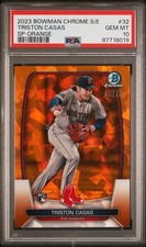 2023 Bowman Chrome Sapphire Triston Casas Orange Image Variation (RC) /75 PSA 10