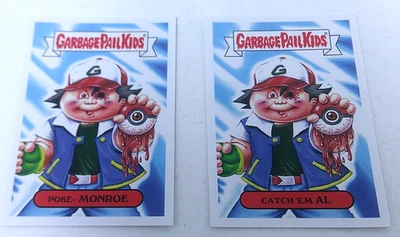 2019 Garbage Pail Kids Poke-Monroe 6A & Catch 'Em Al 6B GPK We Hate The 90's - Bild 1 von 4