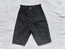 Vintage Black Suede Leather Zip Up Shorts Size XS GUC. N. E. Works Brand
