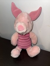 Peluche vintage Walt Disney World Piglet Winnie the Pooh & Friends 13" maiale rosa