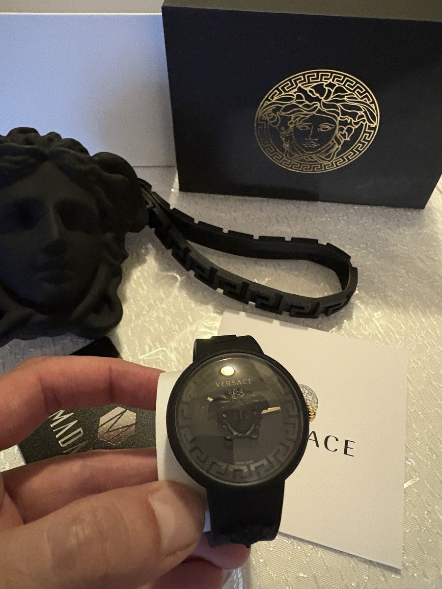 Versace Medusa Pop VE6G00223 Quartz Watch Black Dial, Silicone