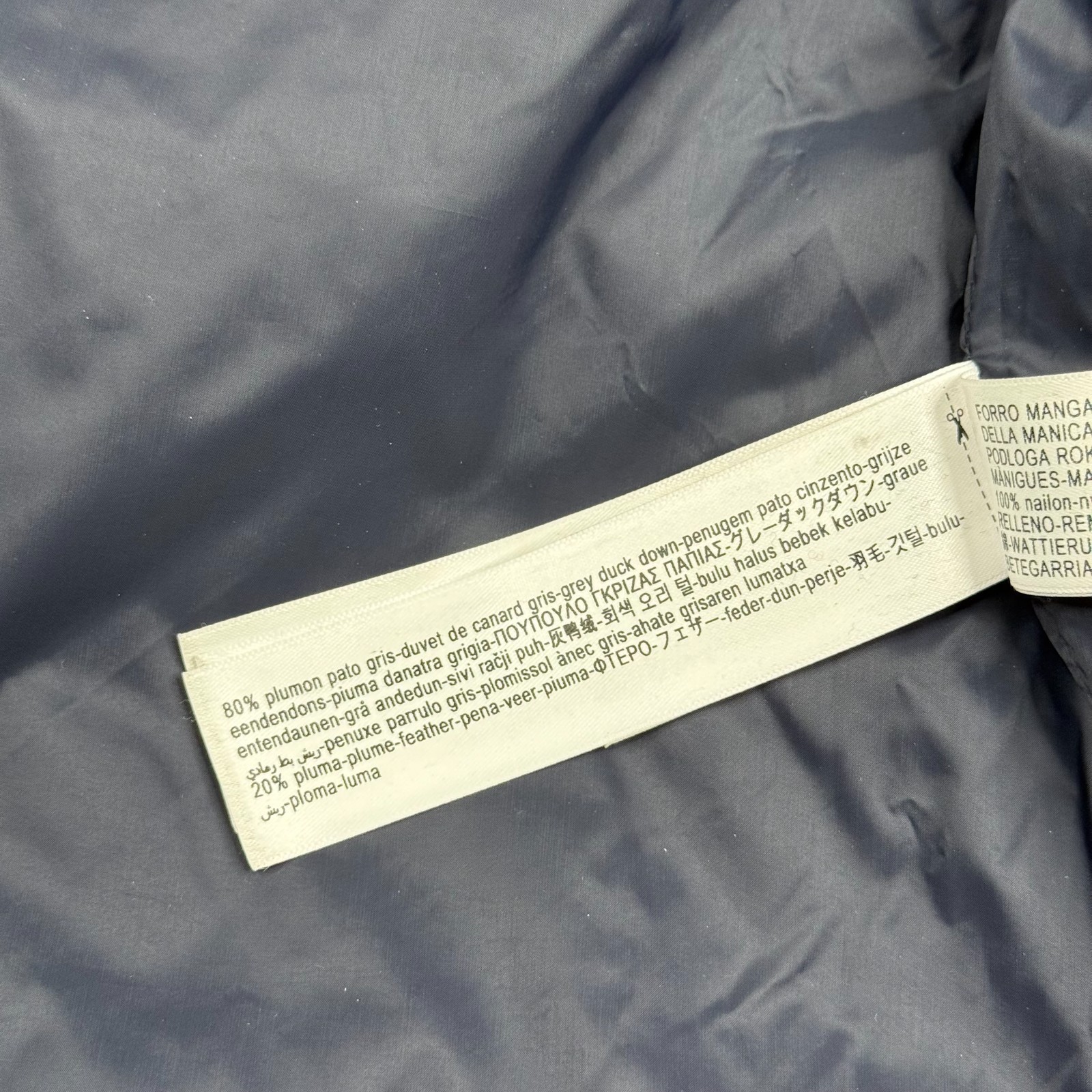 Massimo Dutti Mens Navy Blue Down Feather Fur Trim Hooded Parka Jacket Size XL thumbnail 14