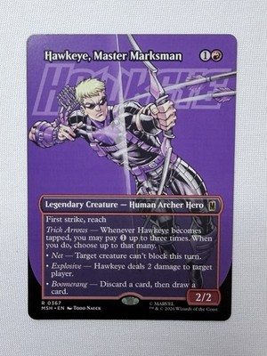 Hawkeye, Master Marksman (Borderless) Marvel Super Heroes MTG Regular NM 