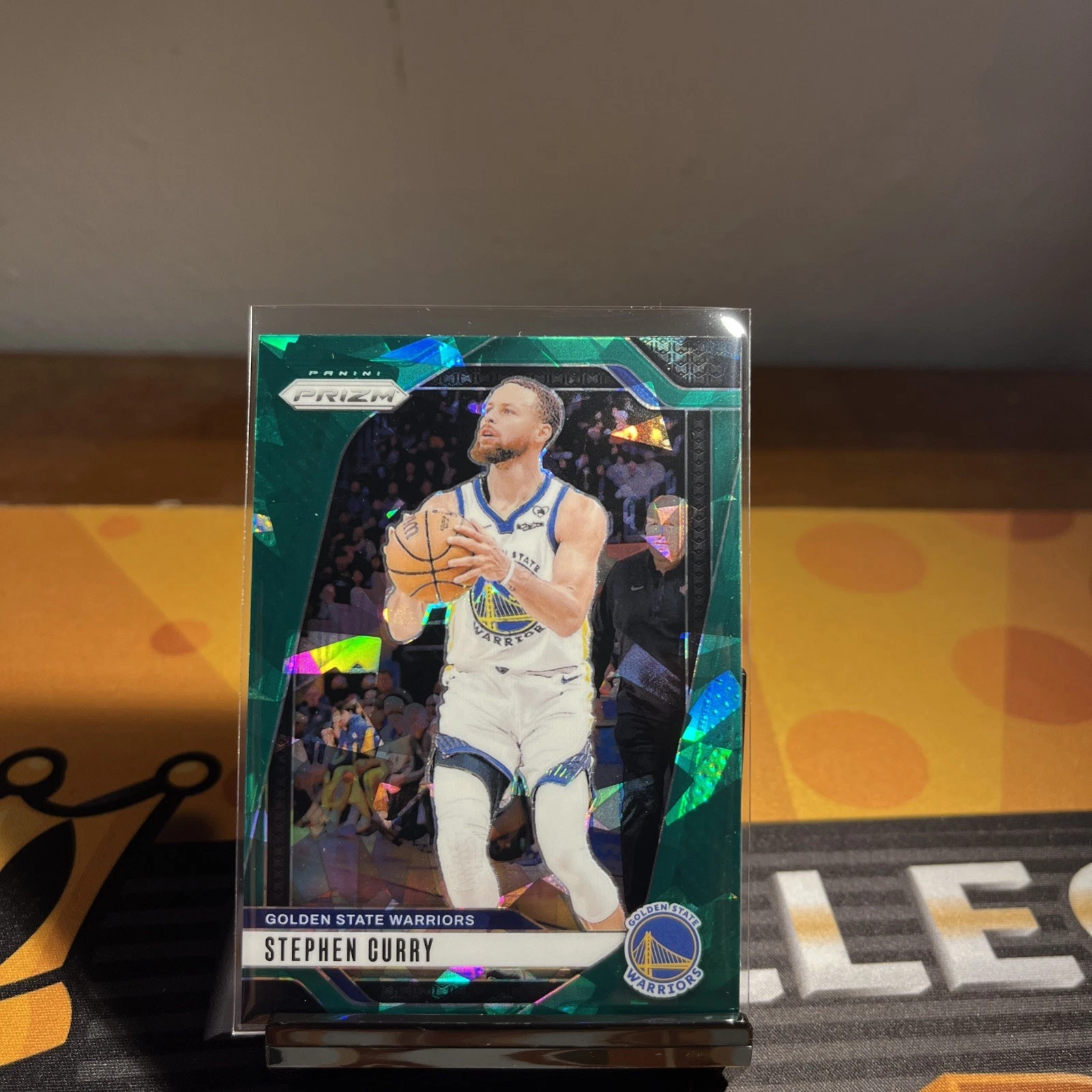 Stephen Curry 2024-25 Panini Prizm Green Ice Prizm #134 Warriors