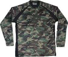 Pelagic Shirt Mens 2XL Camo Long Sleeve Stretch Performance Fishing UPF 50