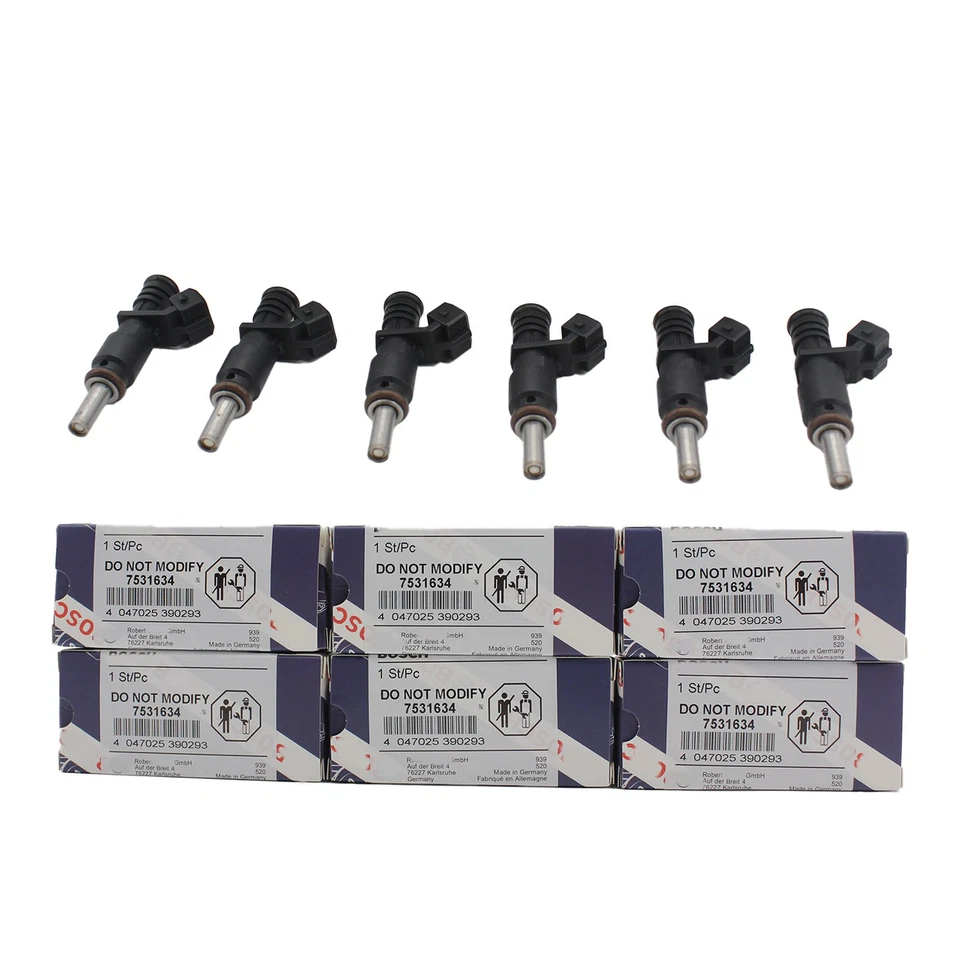 6x for BMW Fuel Injectors 7531634 128i 328i X3 X5 Z4 525i 2006 2007 2008 2009 Foto 4 de 4