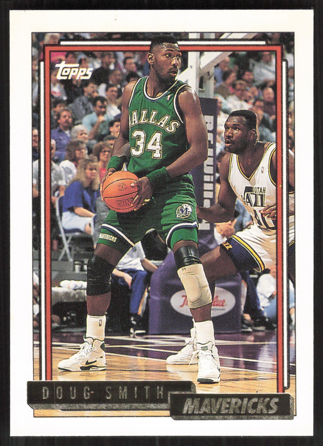Doug Smith, 1992-93 Topps Gold, #46, Dallas Mavericks,