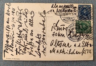 Chile 1911 Valparaiso used postcard to Hamburg Altona Germany