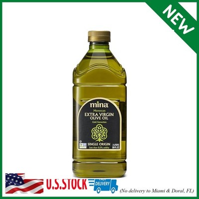 Mina Olive Oil Extra Virgin 68 Fl Oz, New Harvest, Polyphenol Rich Moroccan Extr