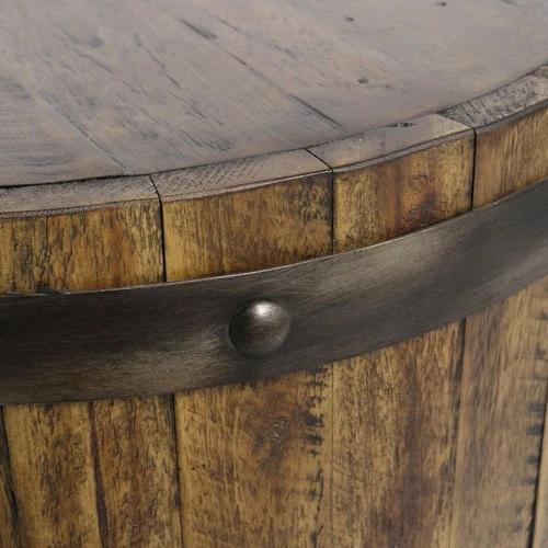 Ceylon - 24 inch Wine Barrel Accent Table Accent Furniture Uttermost 25327 - Picture 3 of 9