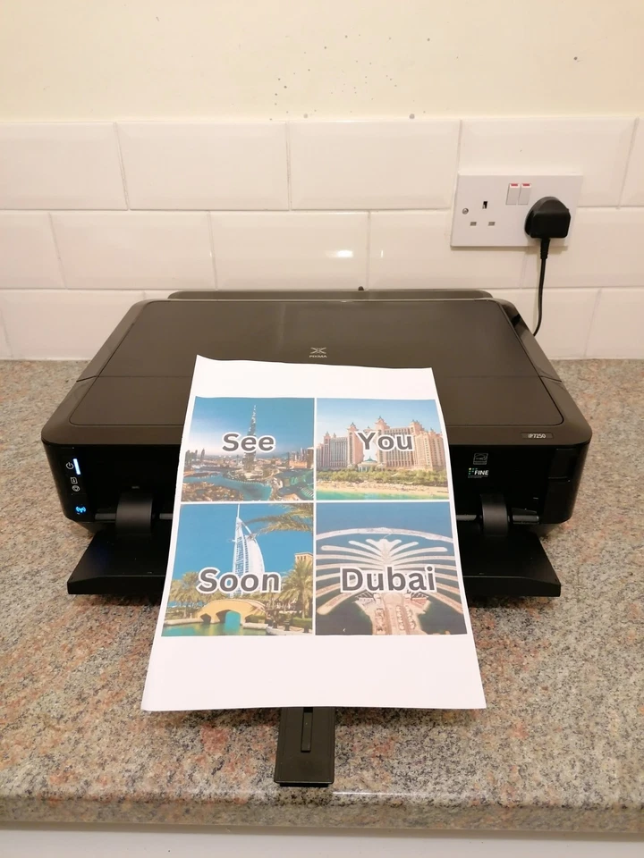 🖨️Canon Pixma iP7250 Wireless Inkjet Photo,High Resolution,Duplex,Disc Printing - Image 3 of 4