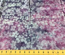 Floral Purple Batik 100 cotton fabric sold by the yard B159