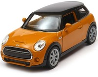 Welly New Mini Hatch Orange Schwarz Top MaßStab 1:34 1:39 4,5 Zoll...