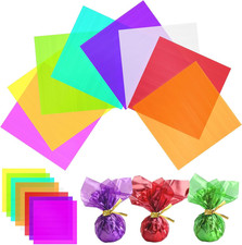 120 Pcs Colored Cellophane Sheets, Easily Shaped Cellophane paper, Cellophane Wr