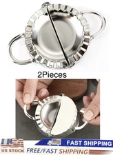 Set of 2 Stainless Steel Dumpling Press Molds or Empanada Makers-Dumpling Maker