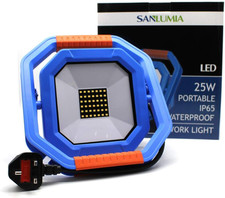 25W LED Work Light, Portable & Foldable Floodlight, IP65 Waterproof 240V Constru