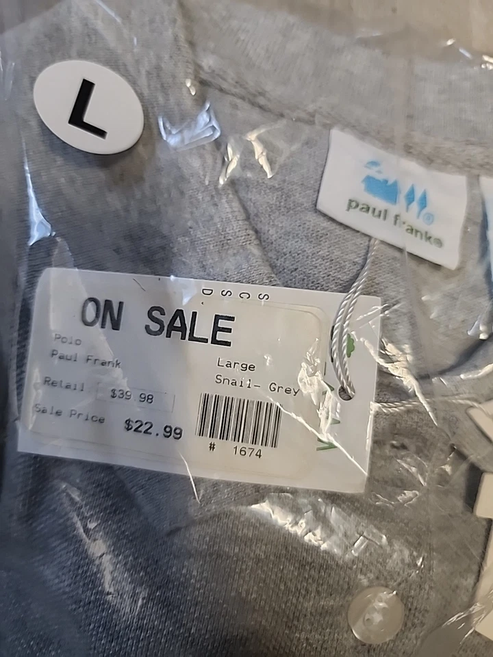 Polo Paul Frank Caracol Logo Gris Tejido Algodón Niñas Juniors Grande Foto 4 de 4