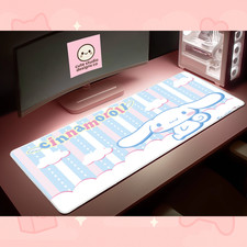Cinnamoroll Mousepad Sanrio Desk Mat XL Cute Kawaii Pastel Mouse Pad Blue Stripe