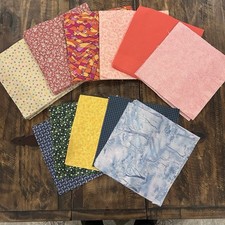 98 Pcs 8 x 8 Inch Cotton Fabric Bundle Pre Cut Quilt Squares Multi Color