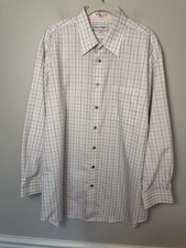 Paul Frederick Non Iron Two Ply Cotton Button Down Shirt Sz 17-33