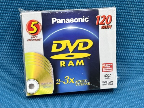 Panasonic 120 Minute DVD-RAM Version 2.1 3X-Speed 4.7 GB 5 Pack Single-Sided NEW - Afbeelding 3 van 3