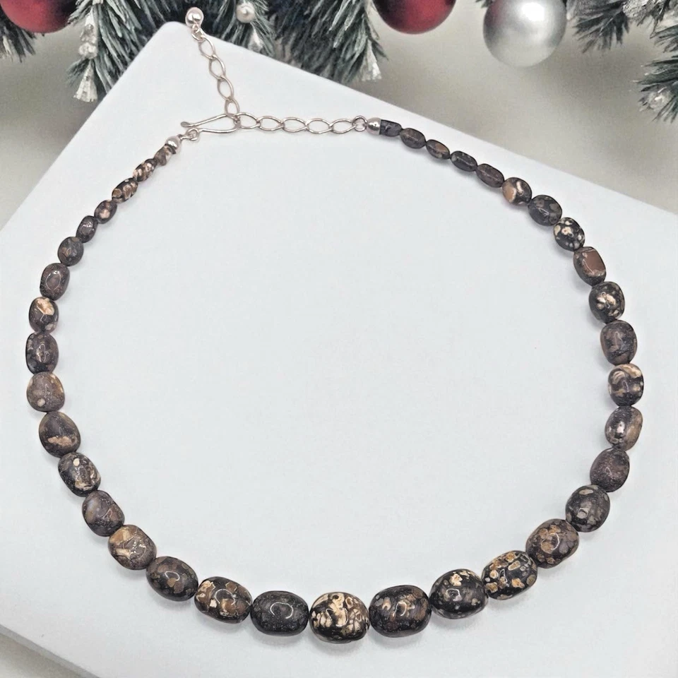 NUEVO Collar Jay King DTR 925 Plata de Ley Graduada Jaspe Cuentas Foto 2 de 4