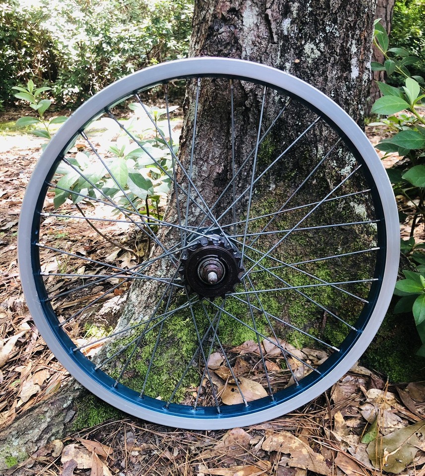 Jante arrière BMX Orphelin années 80 sumo 20x1,75 36H ruban/bleu