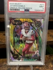 2024 Panini Select Jayden Daniels Club Level Green and Yellow Prizm Shock  PSA 9