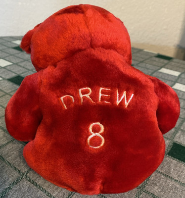 Salvino's Big Bammers J.D. Drew #8 Jan 1999 Red Bean Bag Teddy Bear 14''