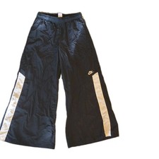 Y2K Nike Parachute Baggy Wide Leg Jogger Track Pants Size S Nylon Lined SHINY