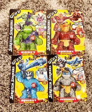 Set Of 4 - Heroes Of Goo Jit Zu NEW Stretch Strikers Rare 2024 Blazagon Rock Jaw