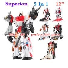New Superion 5 In 1 Action Figure HZX Upgrade Version 12" Deformable Robot Toys