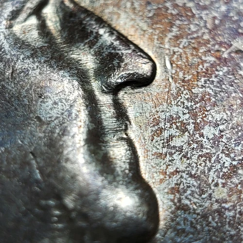 1956 50c Franklin Half Dollar - Bugs Bunny FS-401 - Rainbow Toning - SKU-H2807