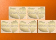 5 pcs Sticker for Wu Tang Street Wear Golden Color Mirror Logo Decal 2" Wide