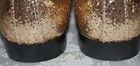 Gold Sparkle Amali Barnes Size 9 1/2 Mens Slip On Fashion Dress Tuxedo Shoes — photo 6