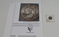 1789 New York Penny VOC Zeeland Dutch Colonial Cent Duit Netherlands East Indies